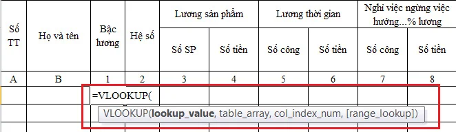 Bước 2 Tham chiếu dữ liệu người lao động