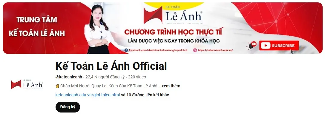 Học kế toán online miễn phí tại Lê Ánh