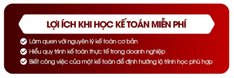 Lợi ích học kế toán miễn phí